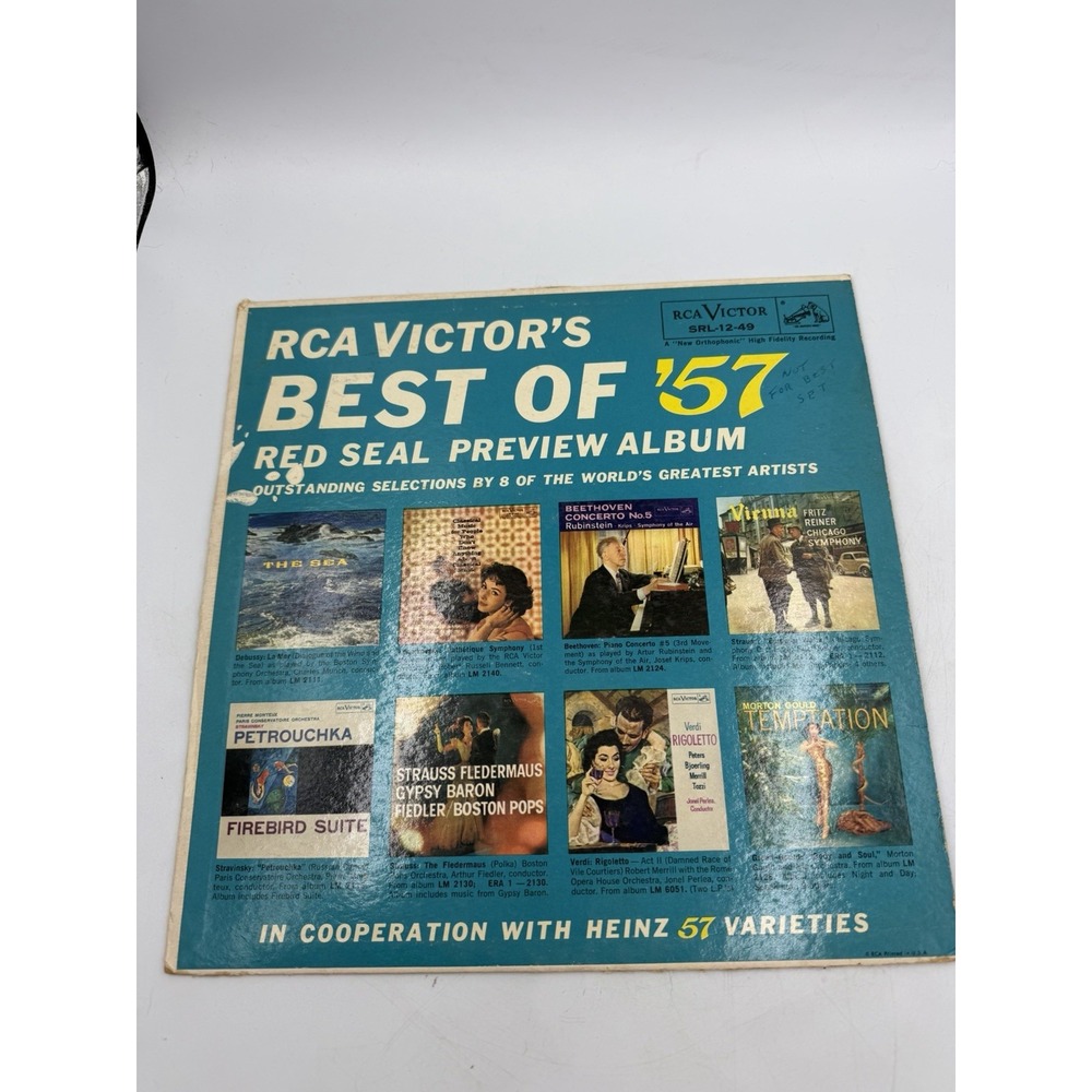 Various Artists Rca Victor'S Best Of '57 Red Seal Preview Album Compilation LP